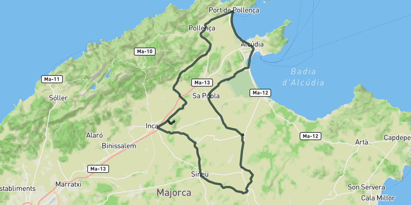 Loop to Puig de Son Sastre route preview