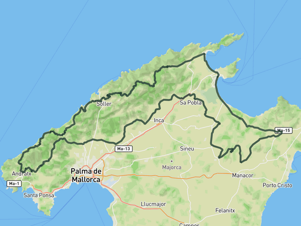 Mallorca 312 route route map