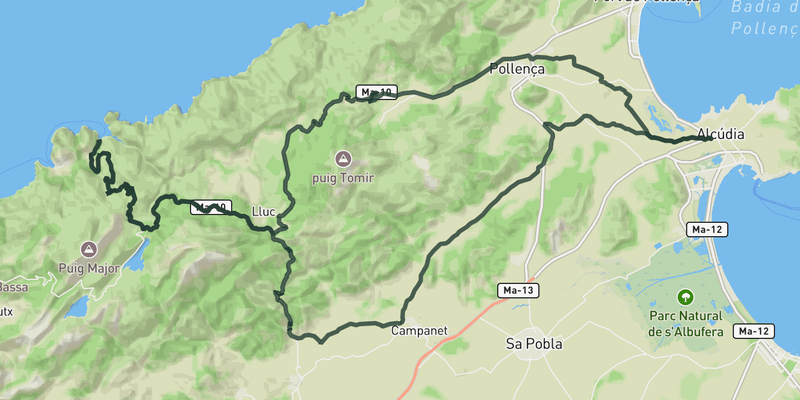 Sa Calobra route route preview