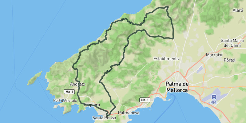 South-West coastline route preview