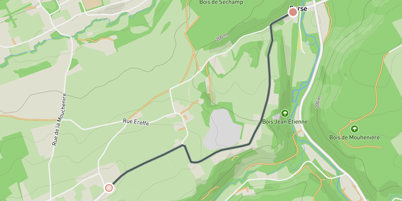 Côte d'Ereffe elevation profile