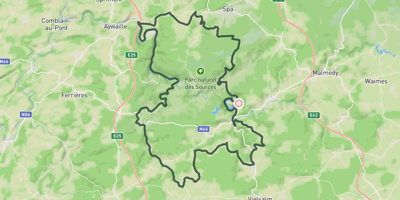 100km loop - Col du Rosier & Côte de Wanne route preview