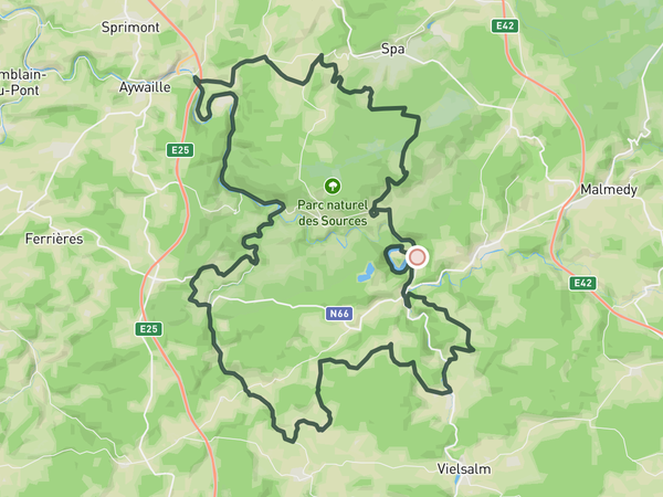 100km loop - Col du Rosier & Côte de Wanne route map