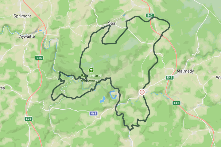cycling map for Eddy Merckx Loop 