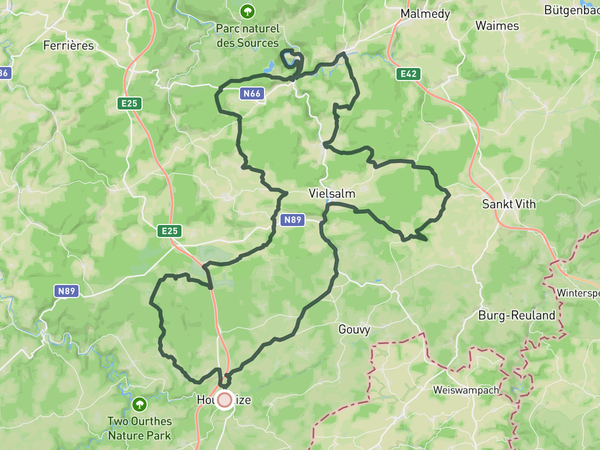 Heart of the Ardennes  route map