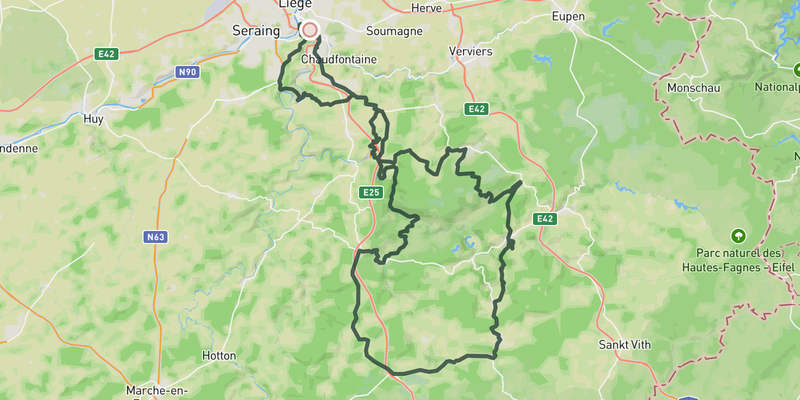 Mini Liege-Bastonge-Liege  route preview