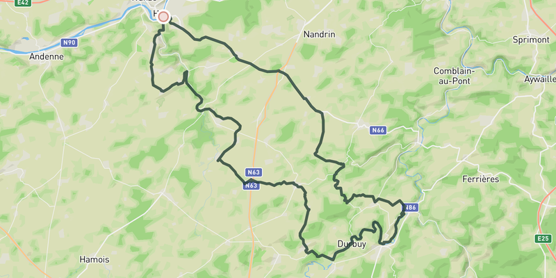 Mur Huy - Petit Somme Loop route preview