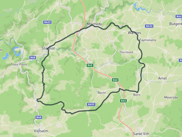 Rolling Hills and Vennbahn route map