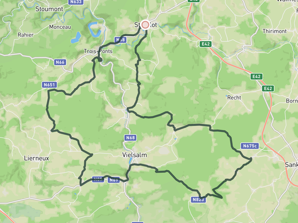 Scenic Ardennes Ride route map