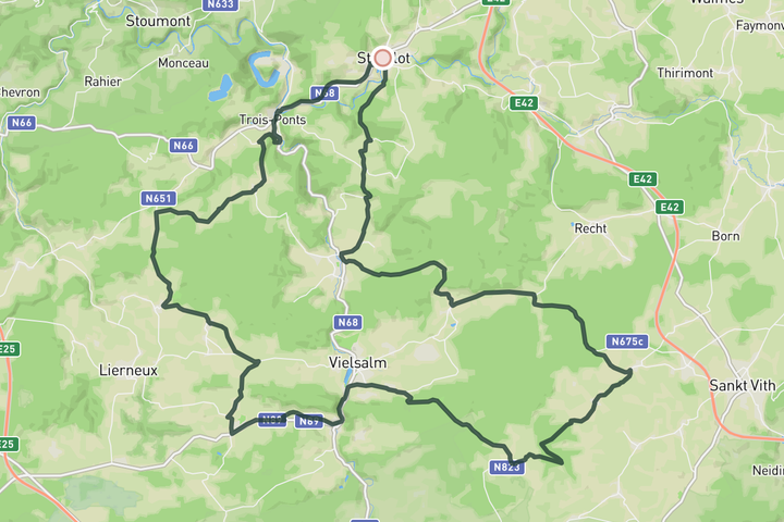 Scenic Ardennes Ride route map