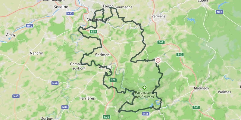 Spa-Liege-Spa route preview