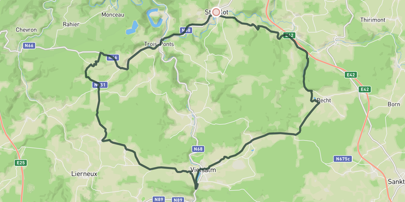 Stavelot - Vielsalm loop route preview