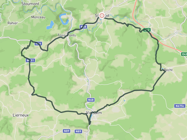 Stavelot - Vielsalm loop route map