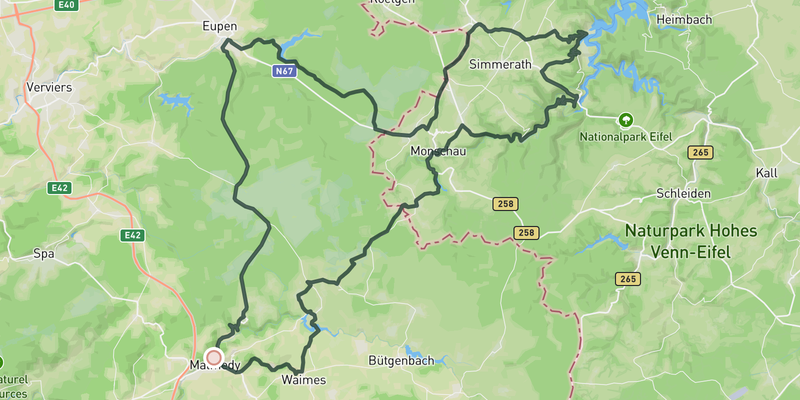 The Reservoir Loop route preview