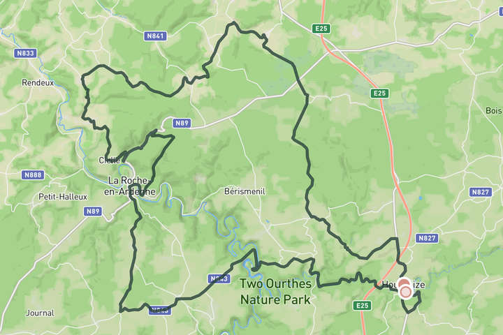 Up and Down route map