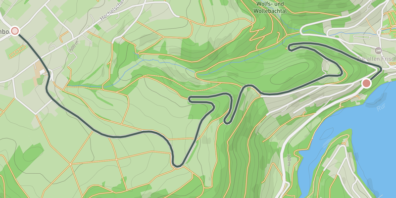 Rurberg to Steckenborn elevation profile