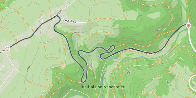 Vossenack elevation profile