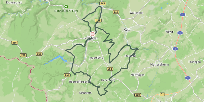 Loop South of Schleiden route preview