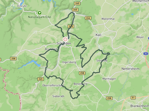 Loop South of Schleiden route map