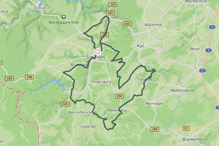 Loop South of Schleiden route map