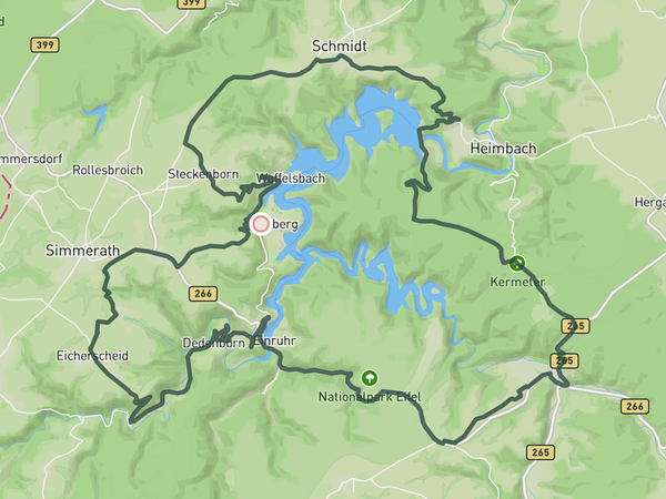 Loop Around Rursee route map