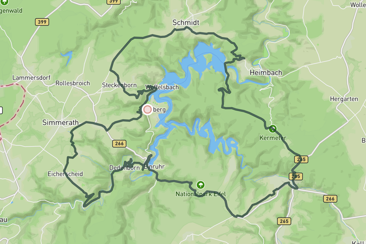 Loop Around Rursee route map