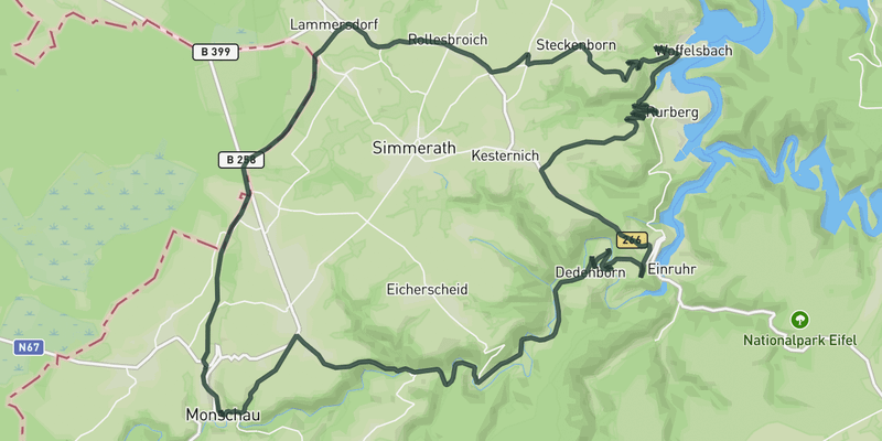 Short Climbing loop from Monschau route preview
