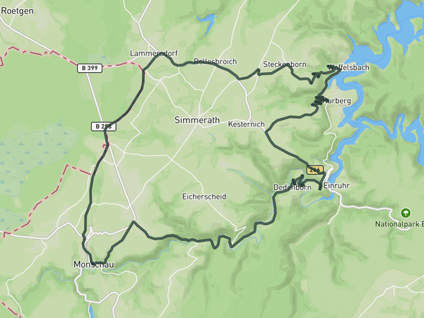 Short Climbing loop from Monschau route map