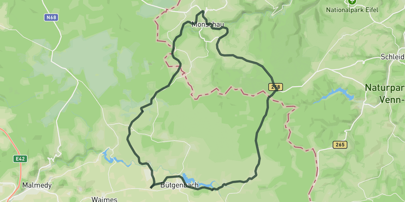 Vennbahn loop route preview