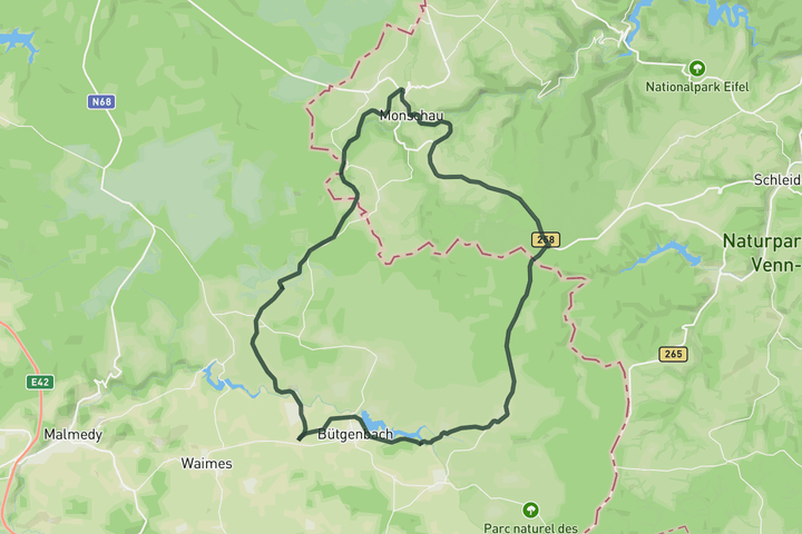 cycling map for Vennbahn loop