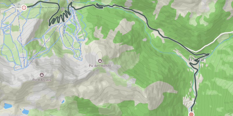Arcalis elevation profile