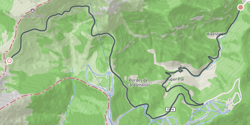 Port de Cabús elevation profile