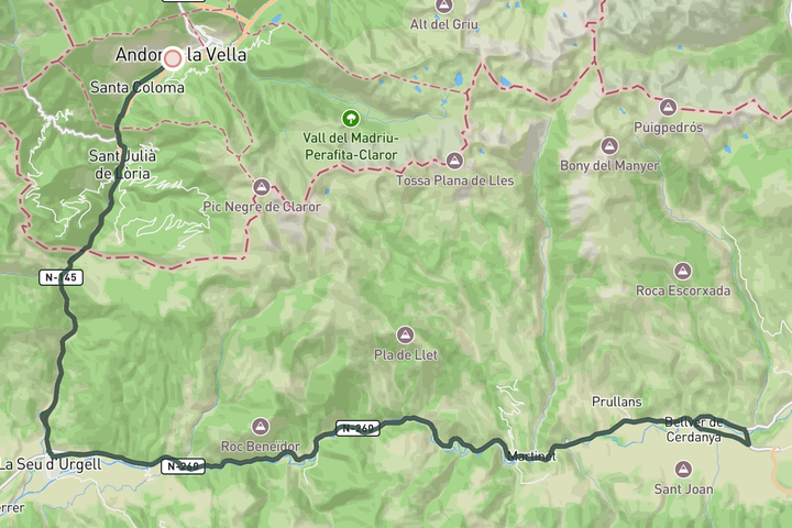 Coffee in Spain - the long edition  route map
