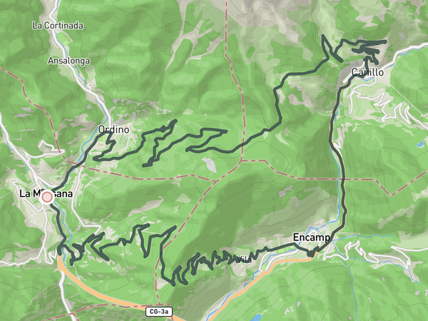 Coll d'Ordinno & Beixales route map