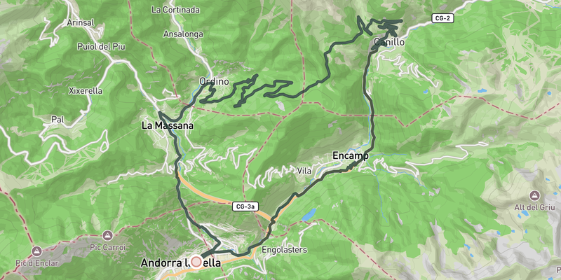 Coll d'Ordino Coffee loop route preview