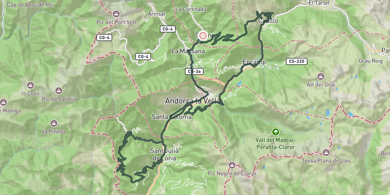 Coll de la Gallina  route preview