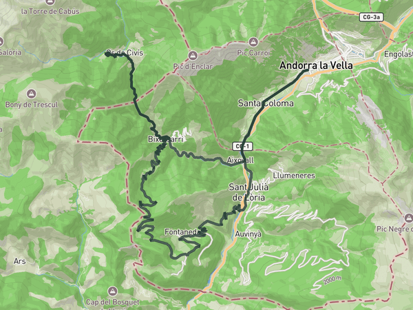 Os Civis & Coll de la Gallina route map