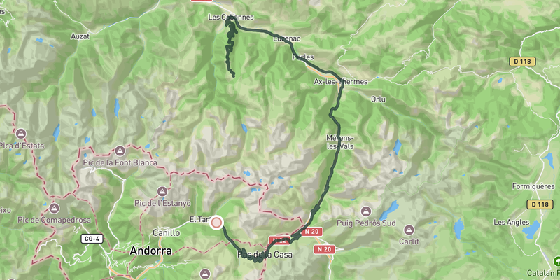 Plateau de Beille route preview