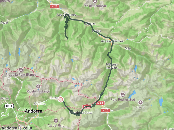 Plateau de Beille route map