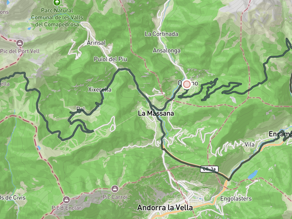 Port de Cabús  route map
