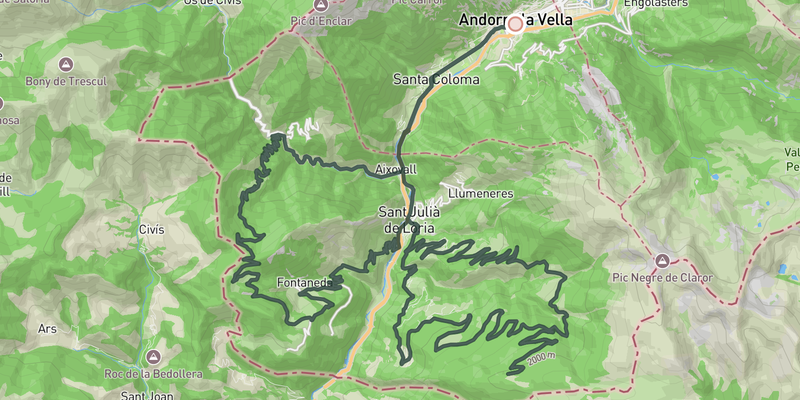 Port de la Rabassa & Coll de la Gallina  route preview