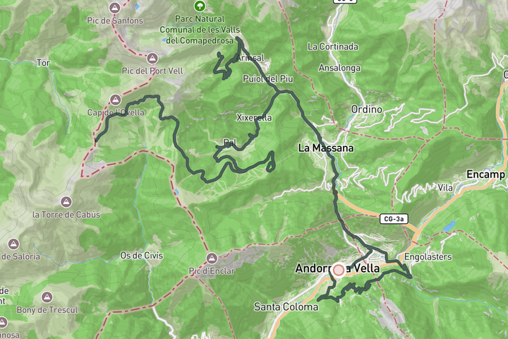 cycling map for Stage 6 of La Vuelta 2025  + bonus climbs