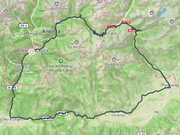 Three Nations Loop route map