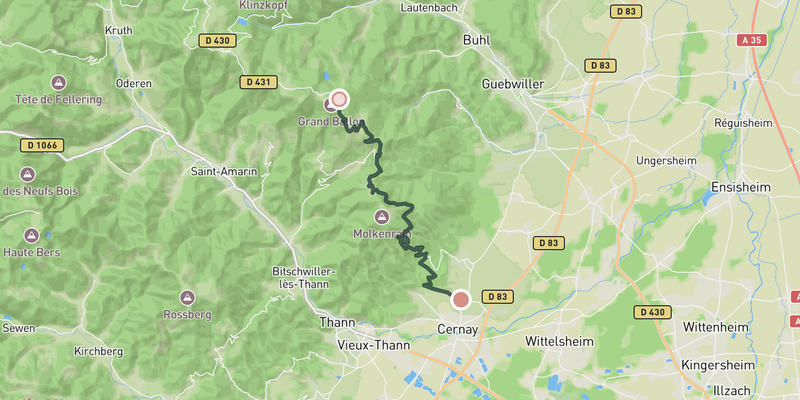 Col du Grand Ballon elevation profile