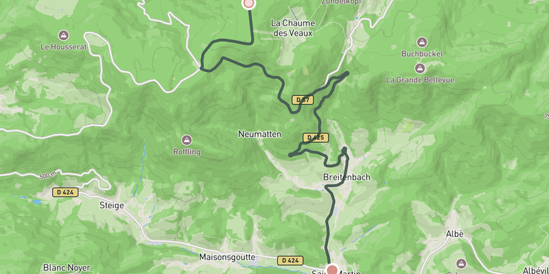 Le Champ du Feu elevation profile