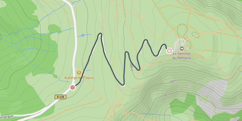 Le Hohneck elevation profile