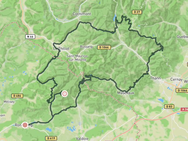 Granfondo Les Trois Ballon route map