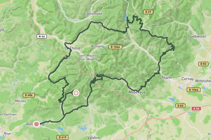 Granfondo Les Trois Ballon route map