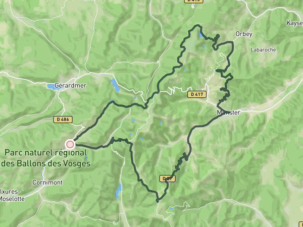 Lac Blanc route map