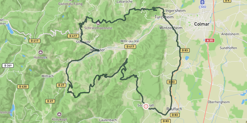 Le Linge - WW1 loop route preview